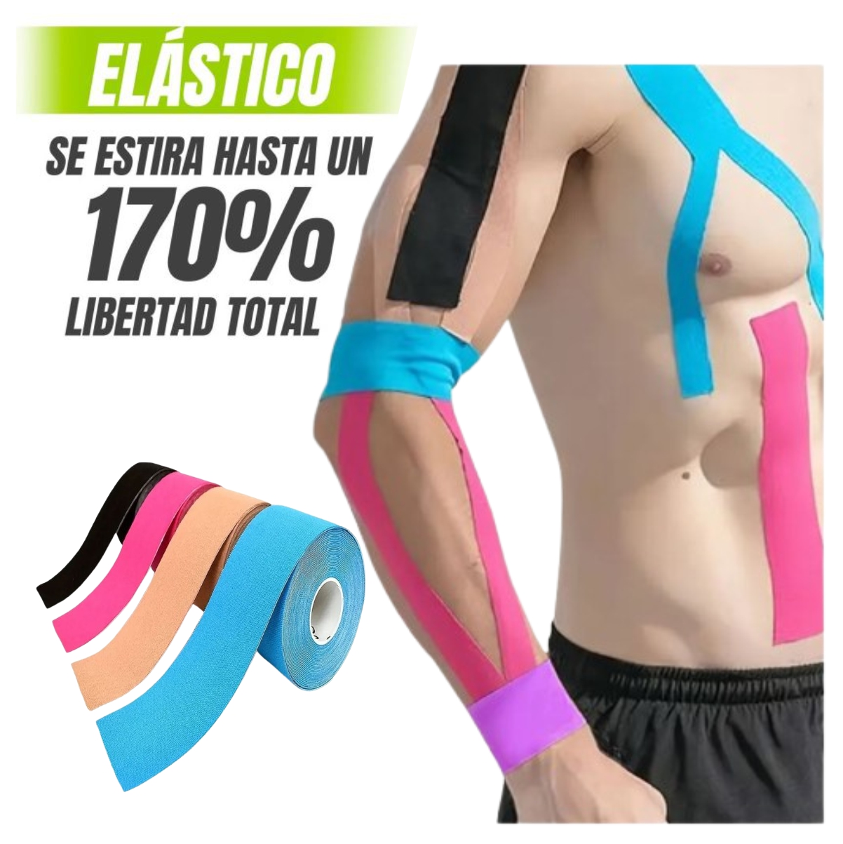 Cinta Rollo Kinesiologica Muscular Ejerc